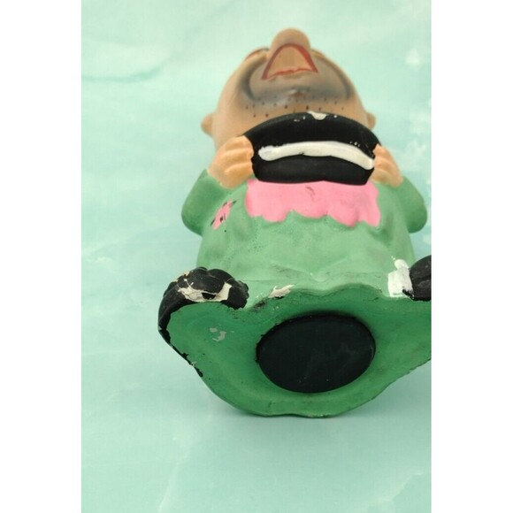 Retirement Fund Piggy Bank Bum Man Hobo Chalkware Ceramic Figurine Vintage READ - Picture 10 of 12